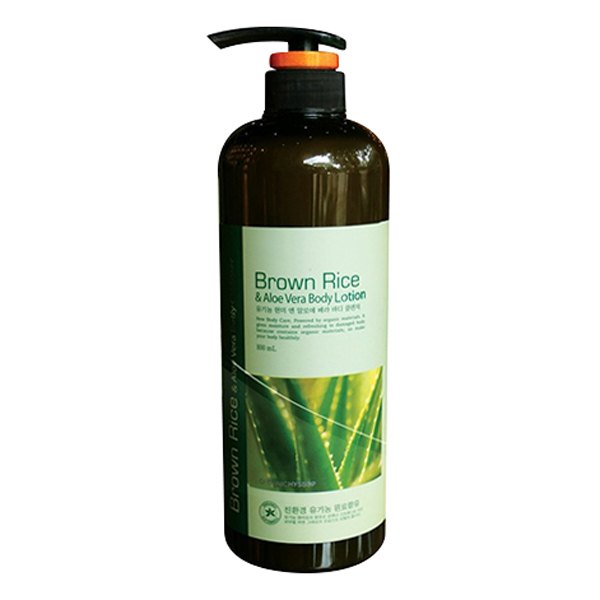 Sữa Dưỡng Thể Organic Tinh Chất Gạo &amp; Lô Hội Hyssop Organic Brown Rice &amp; Aloe Vera Body Lotion 520ml